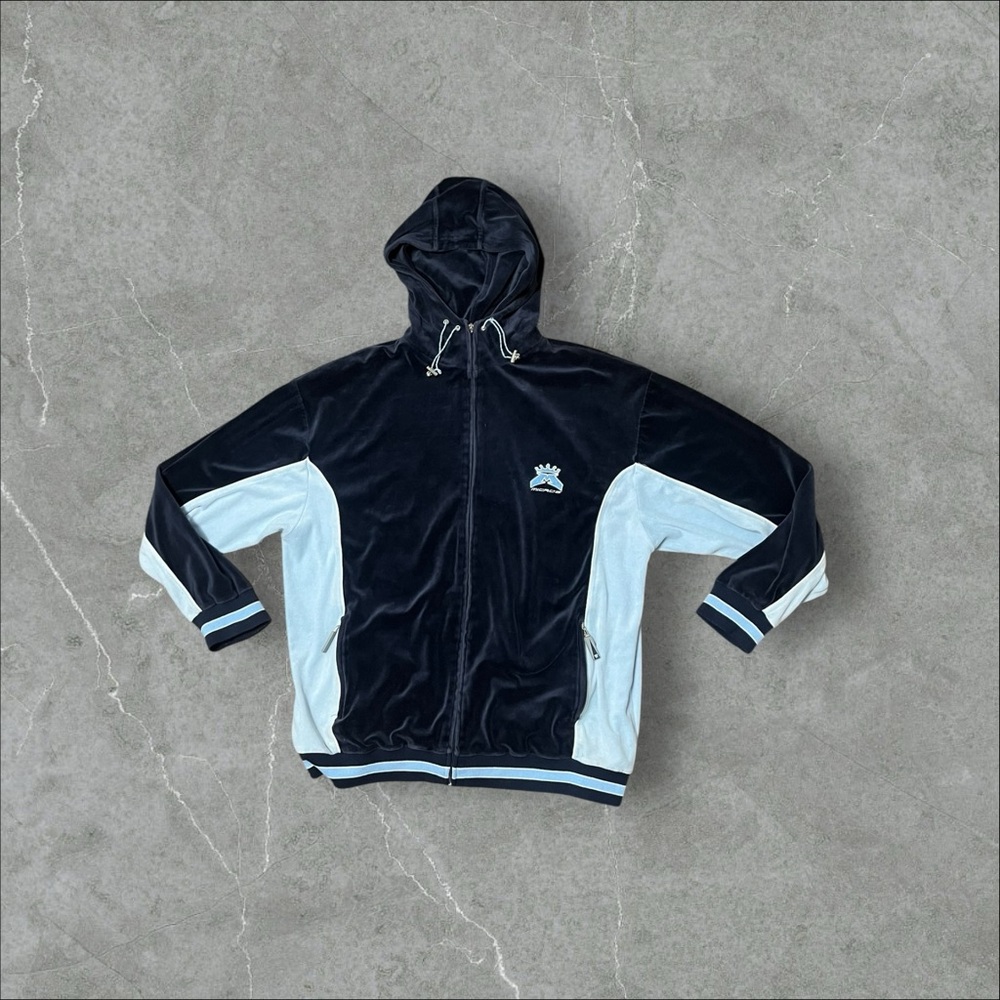 Navy & Baby Blue Velour Tracksuit